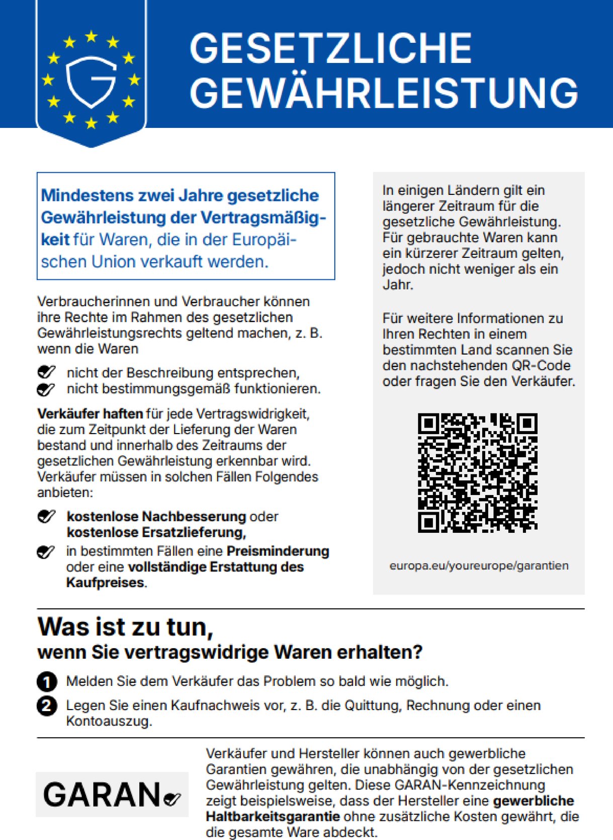 EU Gew�hrleistung